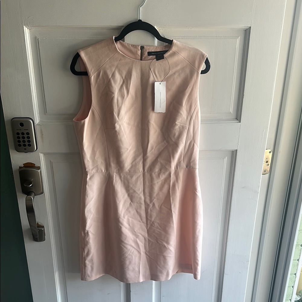 NWT French Connection Pink Sheath Mini Dress Crew Neck